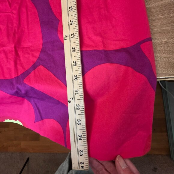 Marimekko Women Dress Silk Unikko Pattern Sleeveless Multicolor Back Zip Size 34 - Picture 15 of 16